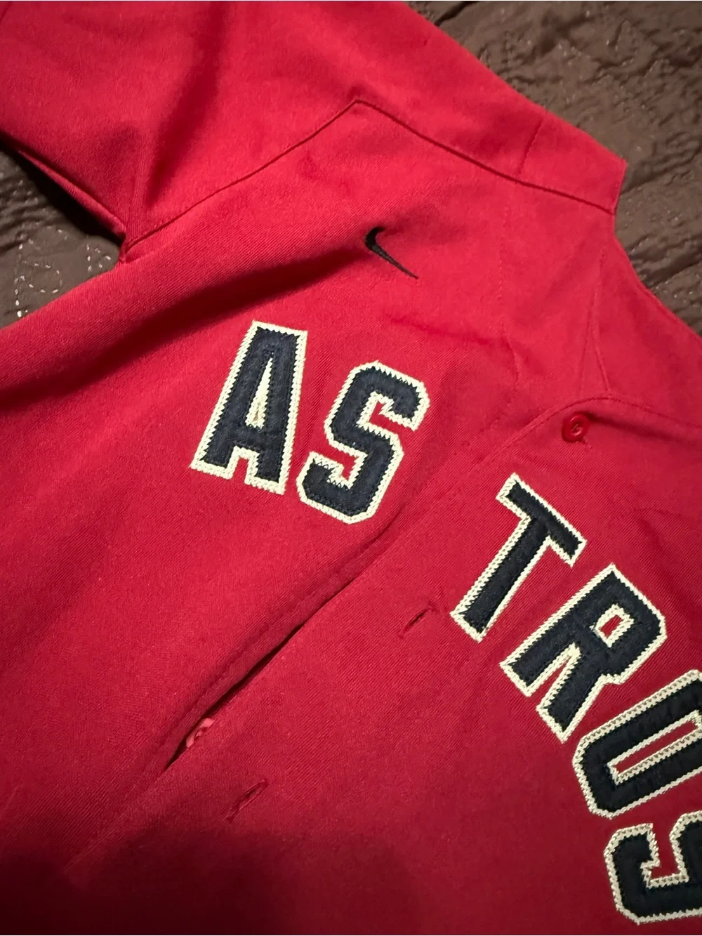 Nike kids Astros Red stitched Baseball Jersey